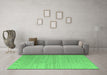 Machine Washable Oriental Emerald Green Modern Area Rugs in a Living Room,, wshabs5020emgrn