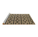 Sideview of Machine Washable Abstract Dark Brown Rug, wshabs5021