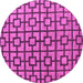 Round Oriental Pink Modern Rug, abs5021pnk