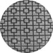 Round Oriental Gray Modern Rug, abs5021gry