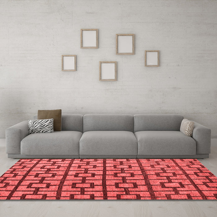 Modern Red Washable Rugs
