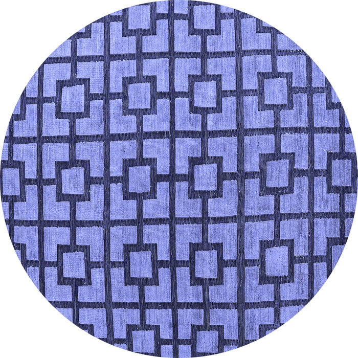 Round Oriental Blue Modern Rug, abs5021blu