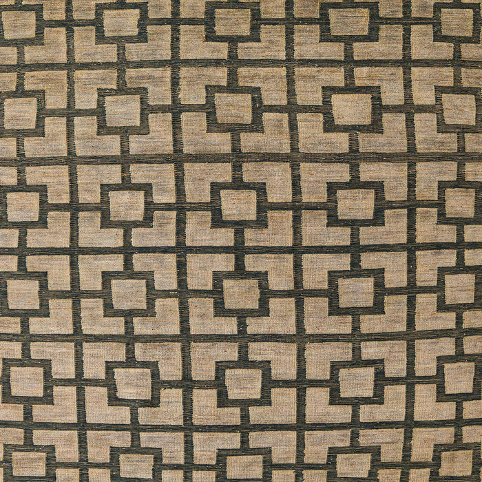 Square Abstract Dark Brown Oriental Rug, abs5021