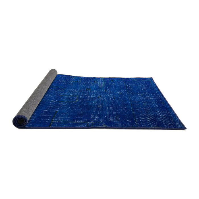 Sideview of Abstract Cobalt Blue Oriental Rug, abs5022