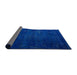 Sideview of Abstract Cobalt Blue Oriental Rug, abs5022