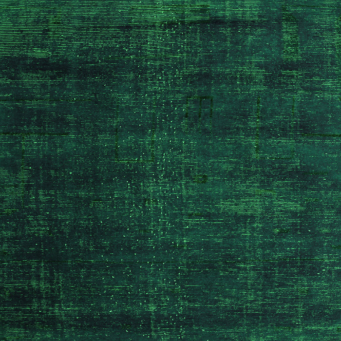 Square Machine Washable Oriental Green Modern Area Rugs, wshabs5022grn