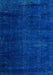 Machine Washable Oriental Light Blue Modern Rug, wshabs5022lblu