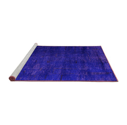 Sideview of Machine Washable Oriental Pink Modern Rug, wshabs5022pnk
