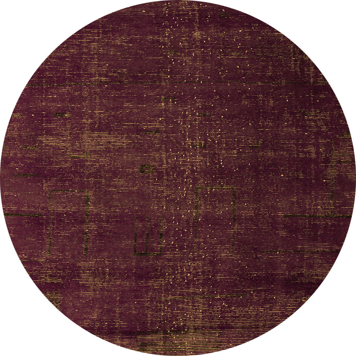 Round Oriental Orange Modern Rug, abs5022org