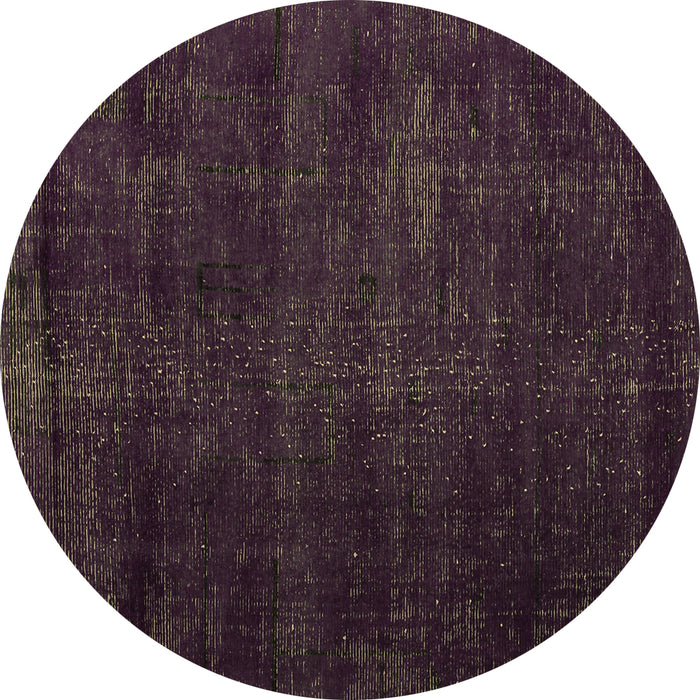 Round Oriental Brown Modern Rug, abs5022brn