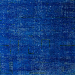 Square Abstract Cobalt Blue Oriental Rug, abs5022