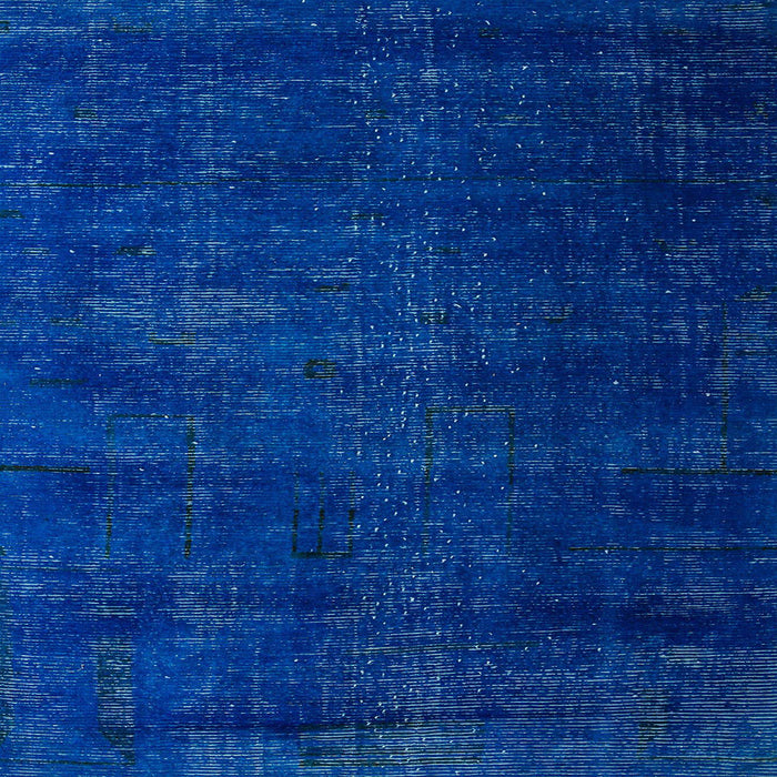 Square Abstract Cobalt Blue Oriental Rug, abs5022