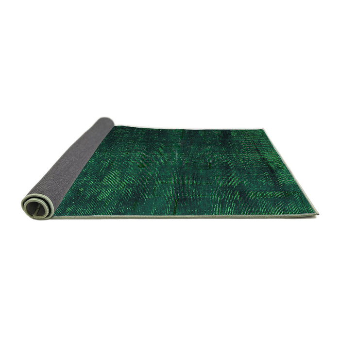 Sideview of Oriental Green Modern Rug, abs5022grn