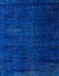 Machine Washable Abstract Cobalt Blue Rug, wshabs5022