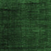 Square Machine Washable Oriental Emerald Green Modern Area Rugs, wshabs5022emgrn