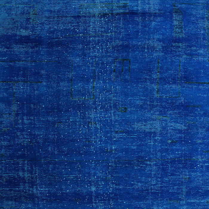 Square Machine Washable Oriental Light Blue Modern Rug, wshabs5022lblu
