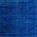 Square Machine Washable Oriental Light Blue Modern Rug, wshabs5022lblu