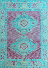 Oriental Light Blue Modern Rug, abs5023lblu