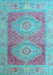 Oriental Light Blue Modern Rug, abs5023lblu