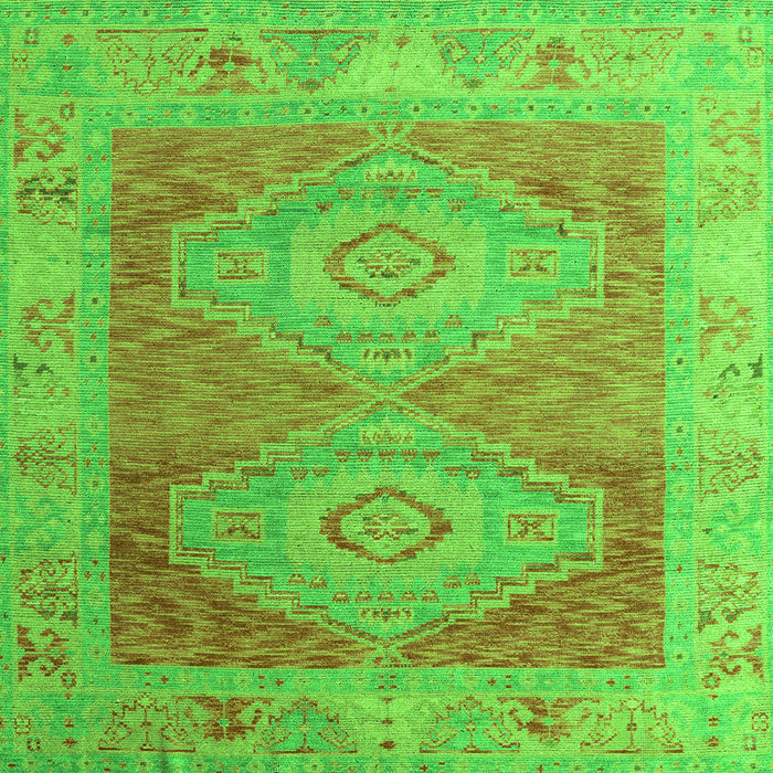 Square Oriental Green Modern Rug, abs5023grn