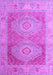 Machine Washable Oriental Purple Modern Area Rugs, wshabs5023pur