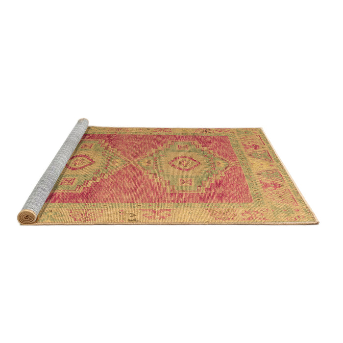Sideview of Machine Washable Oriental Brown Modern Rug, wshabs5023brn
