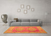 Machine Washable Oriental Orange Modern Area Rugs in a Living Room, wshabs5023org