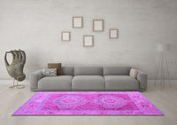 Machine Washable Oriental Purple Modern Rug, wshabs5023pur