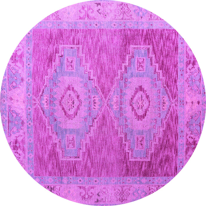 Round Oriental Purple Modern Rug, abs5023pur