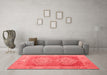 Modern Red Washable Rugs