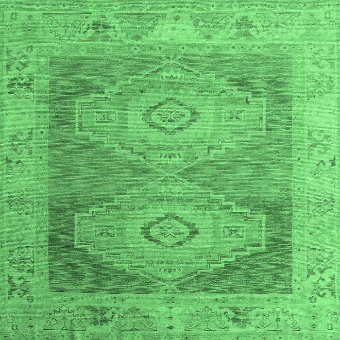 Square Oriental Emerald Green Modern Rug, abs5023emgrn
