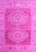 Machine Washable Oriental Pink Modern Rug, wshabs5023pnk