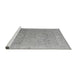 Sideview of Machine Washable Oriental Gray Modern Rug, wshabs5023gry