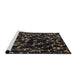 Sideview of Machine Washable Abstract Brown Rug, wshabs5024