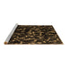 Sideview of Machine Washable Oriental Brown Modern Rug, wshabs5024brn