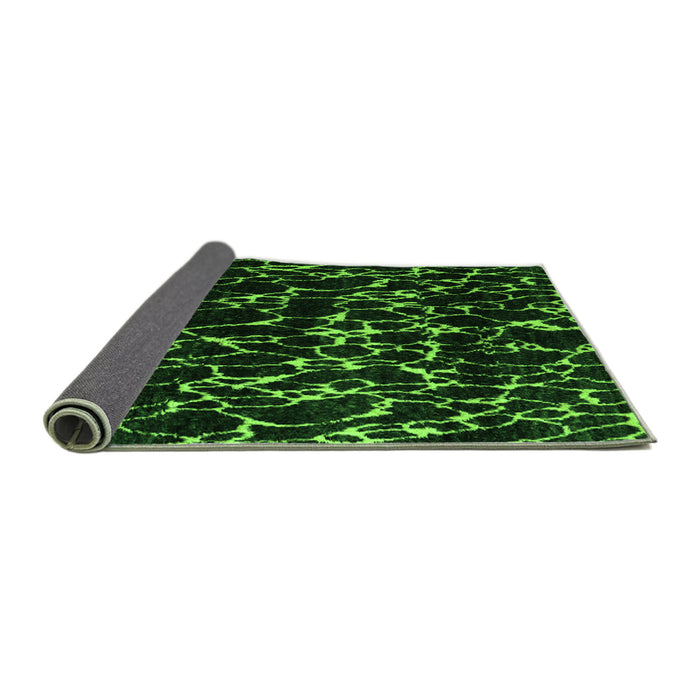 Sideview of Oriental Green Modern Rug, abs5024grn