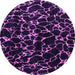 Round Oriental Purple Modern Rug, abs5024pur