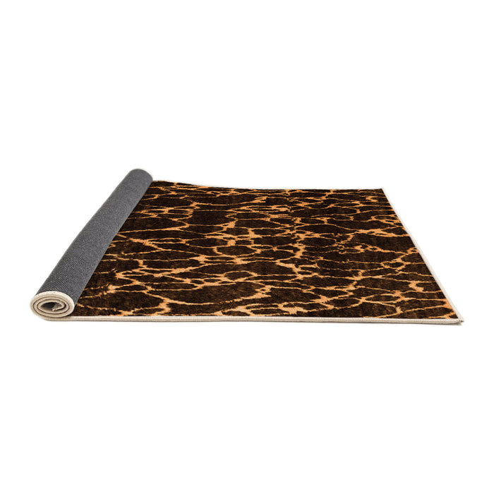 Sideview of Oriental Orange Modern Rug, abs5024org