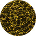 Round Oriental Yellow Modern Rug, abs5024yw