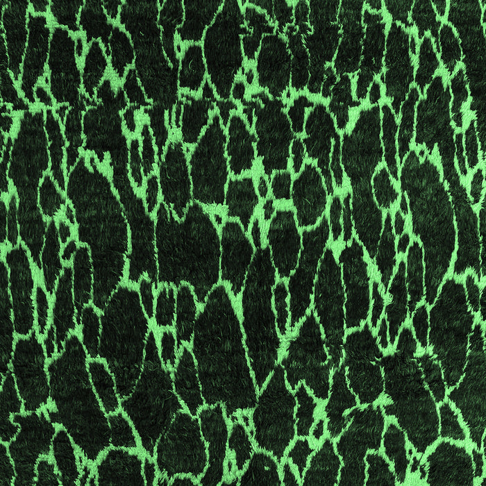 Machine Washable Oriental Emerald Green Modern Area Rugs, wshabs5024emgrn