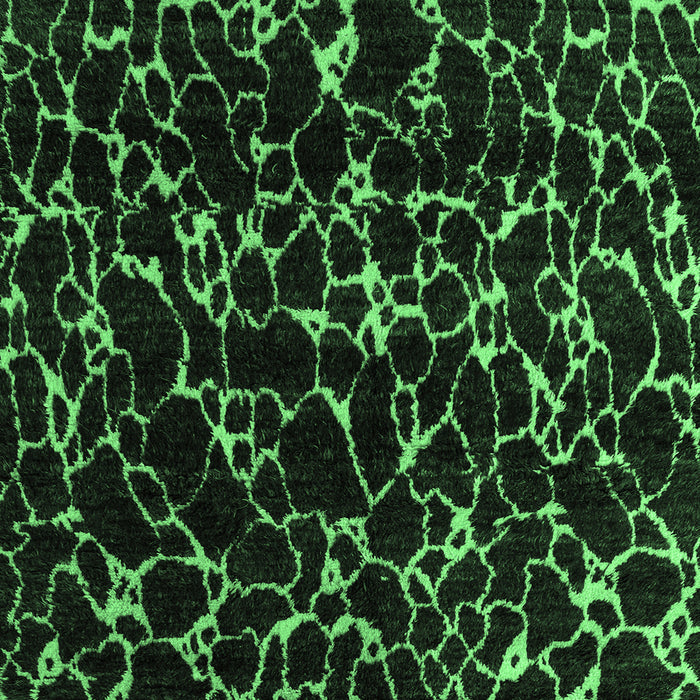 Square Machine Washable Oriental Emerald Green Modern Area Rugs, wshabs5024emgrn