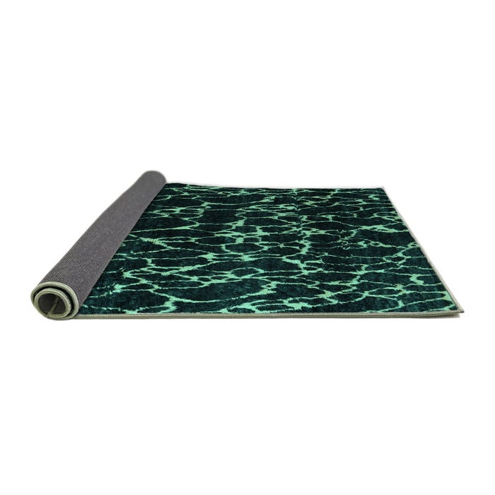 Sideview of Oriental Turquoise Modern Rug, abs5024turq