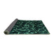 Sideview of Oriental Turquoise Modern Rug, abs5024turq