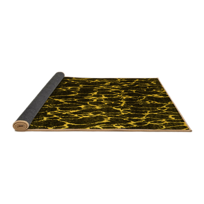 Sideview of Oriental Yellow Modern Rug, abs5024yw