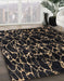 Machine Washable Abstract Brown Rug in a Family Room, wshabs5024