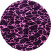 Round Oriental Pink Modern Rug, abs5024pnk