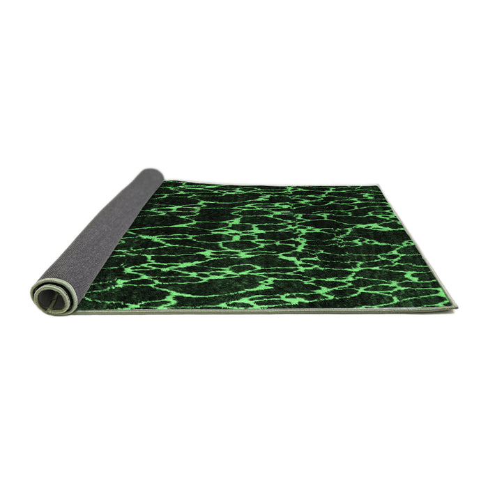 Sideview of Oriental Emerald Green Modern Rug, abs5024emgrn