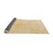 Sideview of Abstract Brown Gold Oriental Rug, abs5025