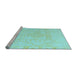 Sideview of Machine Washable Oriental Light Blue Modern Rug, wshabs5025lblu