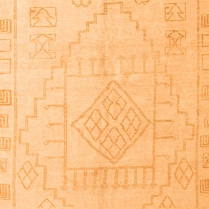 Machine Washable Oriental Orange Modern Area Rugs, wshabs5025org